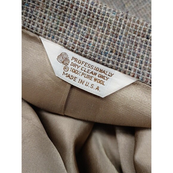 Stewart County Sport Western Jacket Confetti Wool Tweed Suede Elbows Sz 48R - Picture 11 of 11